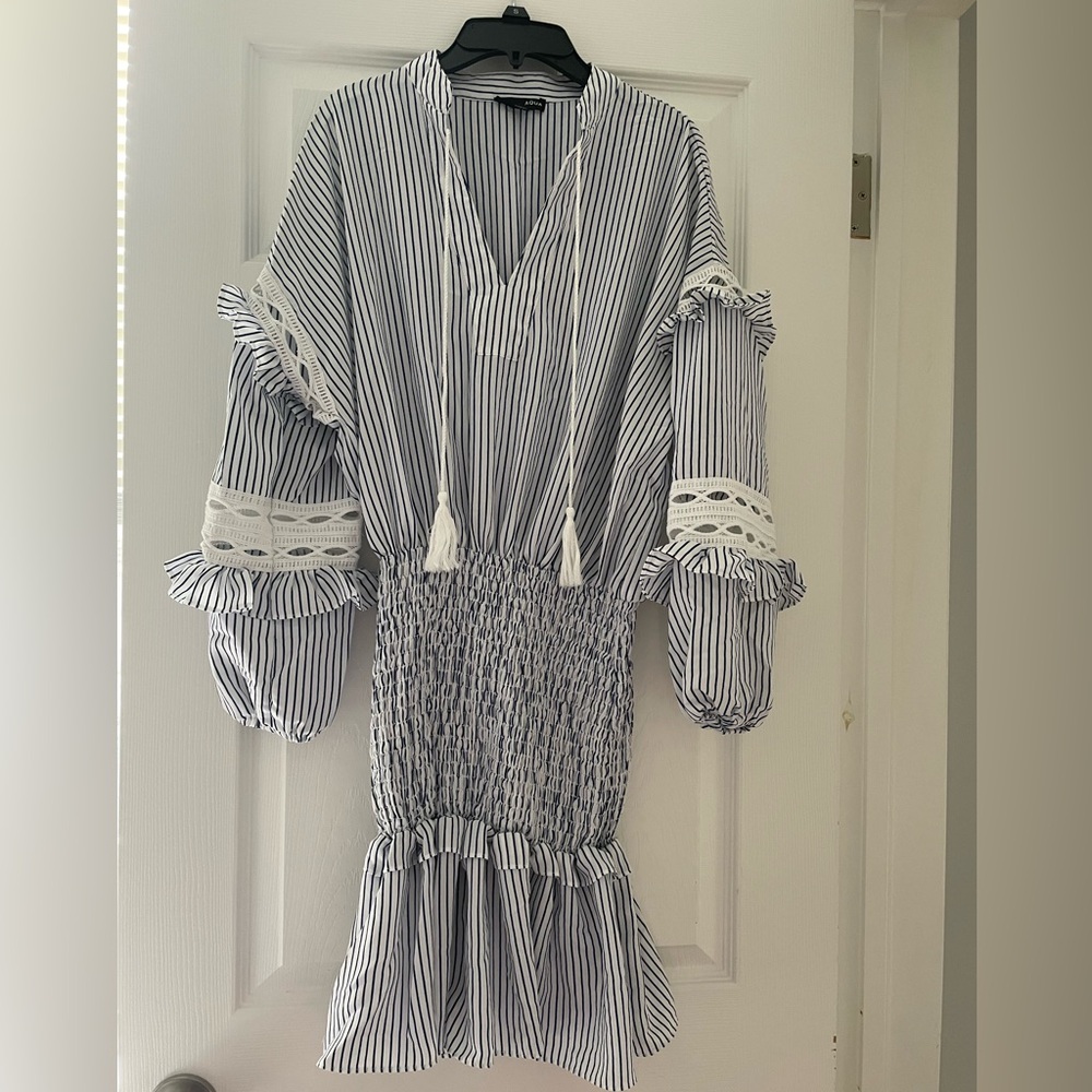 Bloomingdales Aqua mini dress